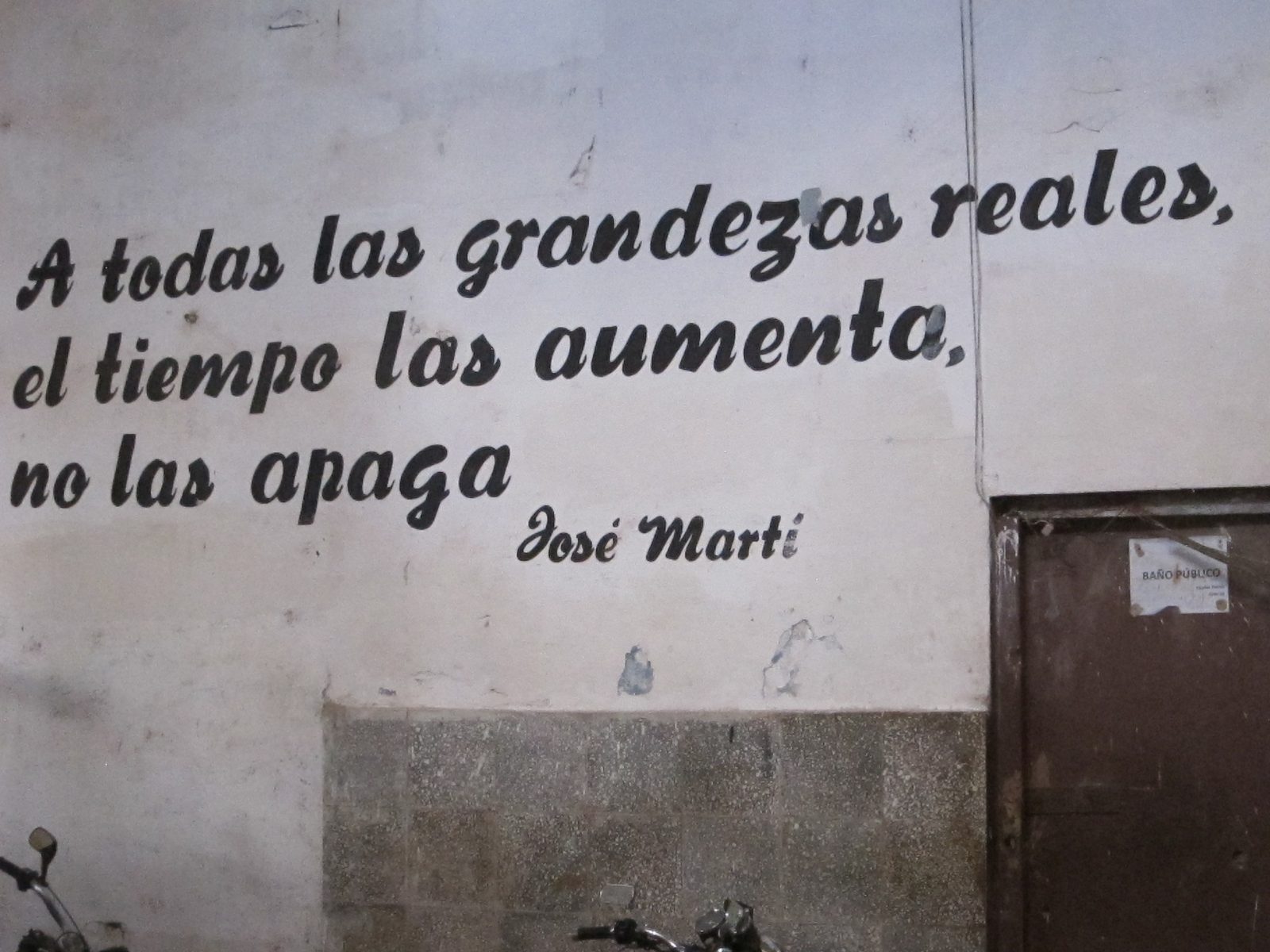 "To all the real greatness, time increases, does not off."  Or words to that effect.  Marti is...